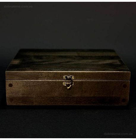 Набор бронзовых стопок «Охотничий» (6 шт) в деревянной коробке