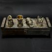Набор бронзовых стопок «Царский улов» (4 шт)