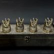 Набор бронзовых стопок «Царский улов» (4 шт)
