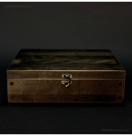 Набор бронзовых стопок «Царский улов» (6 шт) в деревянной коробке