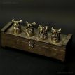 Набор бронзовых стопок «Охотничьи» (4 шт)
