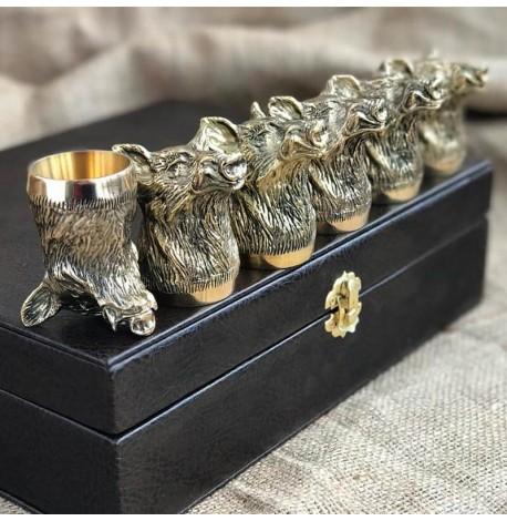 Набір бронзових чарок "Сила" (6 шт)