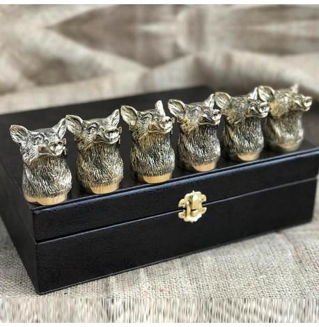 Набір бронзових чарок "Сила" (6 шт)