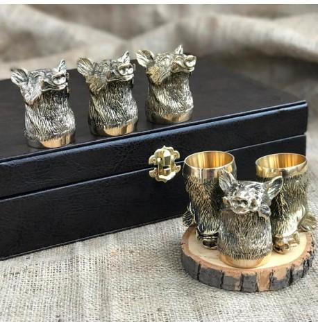 Набір бронзових чарок "Сила" (6 шт)
