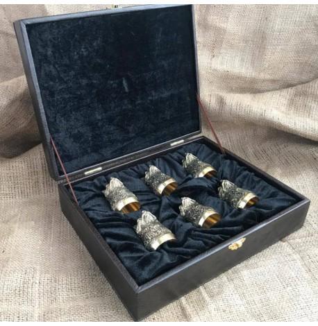 Набір бронзових чарок "Хитрість" (6 шт)