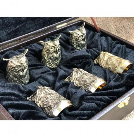 Набор бронзовых рюмок "Мудрость" (6 шт)