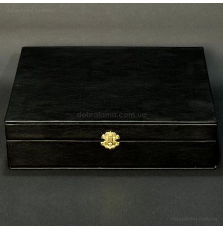 Набір бронзових чарок «Мисливський» (10 шт) в кейсі з екошкіри