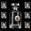 Набір для алкоголю «Тризуб» Boss Crystal (графін + 6 стопок)