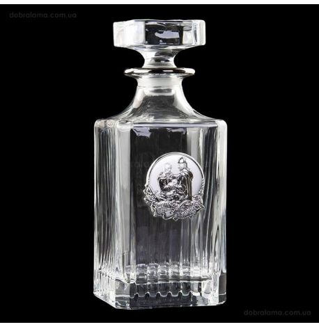 Набор для алкоголя «Казаки Silver» Boss Crystal (графин + 6 стопок)