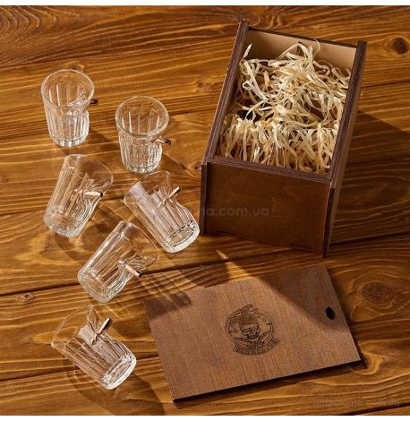 Набор 6-ти граненых стопок с пулей 5.45