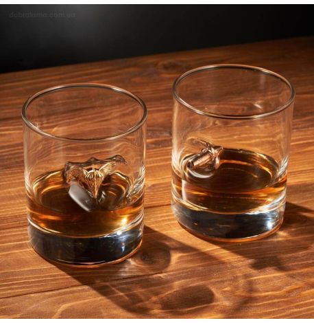 Набір 2-х склянок для віскі «ДШВ+куля»