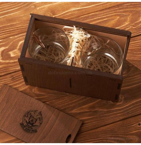 Набір 2-х склянок для віскі «ДШВ+куля»