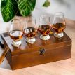 Набір 4-х келихів для віскі Glencairn в дерев'яній коробці