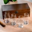 Набір 4-х келихів для віскі Glencairn в дерев'яній коробці