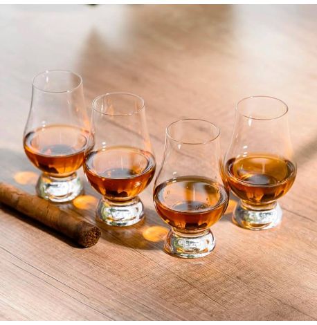 Набір 4-х келихів для віскі Glencairn в дерев'яній коробці