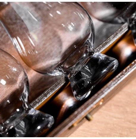 Набір 4-х келихів для віскі Glencairn в дерев'яній коробці