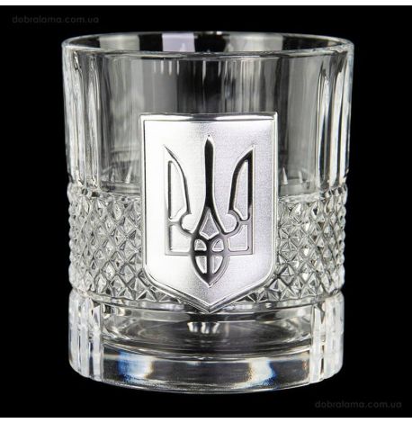 Набір 6-ти склянок Boss Crystal «Тризуб» (срібло) 