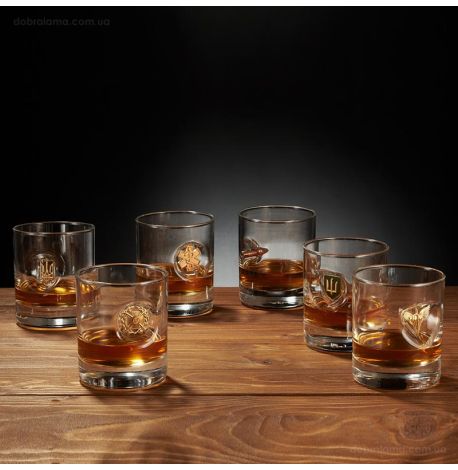 Набор 6-ти стаканов для виски «Короб для ВСУ»