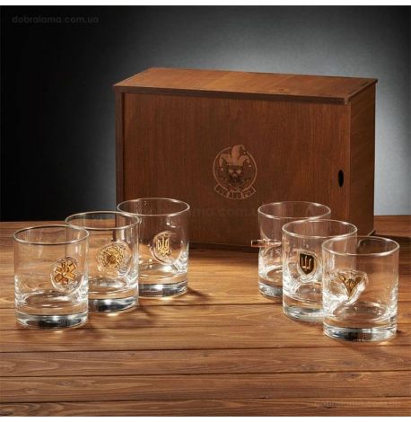 Набор 6-ти стаканов для виски «Сила ВСУ»