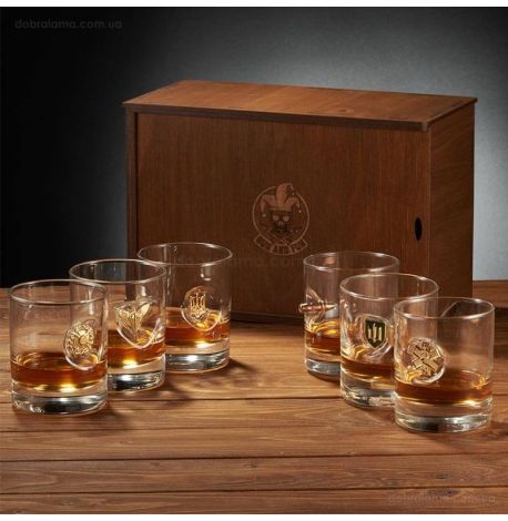 Набор 6-ти стаканов для виски «Сила ВСУ»