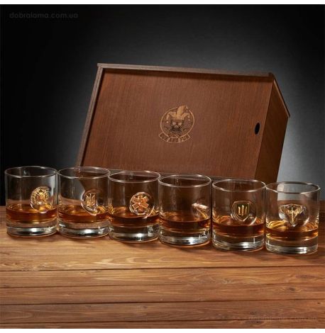 Набор 6-ти стаканов для виски «Сила ВСУ»