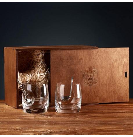 Набор 6-ти стаканов для виски с клюшкой для гольфа