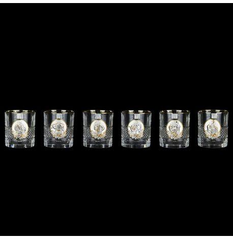 Набор для виски «Гербовый с казаками» Boss Crystal (графин + 6 стаканов)