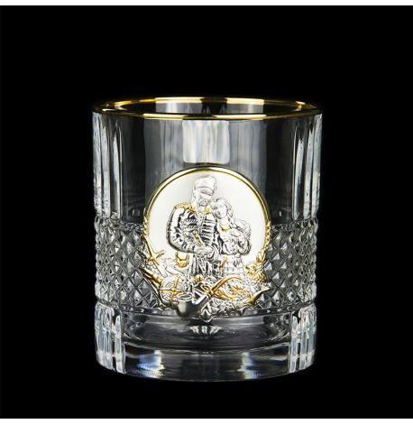 Набор для виски «Гербовый с казаками» Boss Crystal (графин + 6 стаканов)