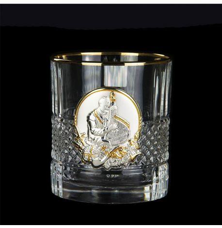 Набор для виски «Гербовый с казаками» Boss Crystal (графин + 6 стаканов)