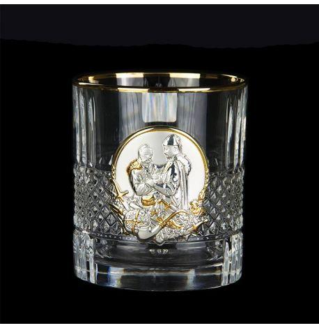 Набор для виски «Гербовый с казаками» Boss Crystal (графин + 6 стаканов)