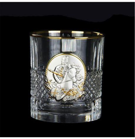 Набор для виски «Гербовый с казаками» Boss Crystal (графин + 6 стаканов)