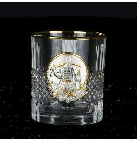 Набор для виски «Гербовый с казаками» Boss Crystal (графин + 6 стаканов)