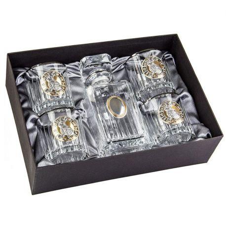 Набор для виски «Кролик-23» Boss Crystal (графин + 4 стакана)