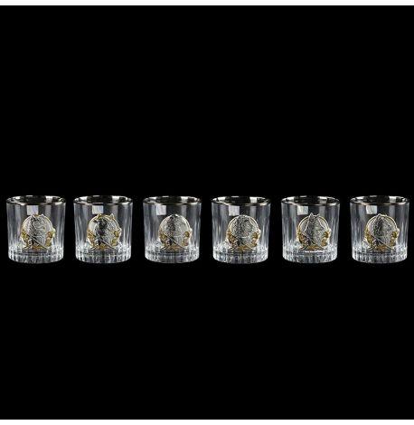 Набір 6-ти склянок для віскі «Лідер» Boss Crystal (срібло, золото, платина)