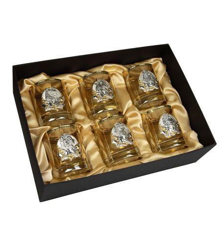 Набор 6-ти стаканов для виски «Лидер янтарный» Boss Crystal