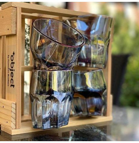 Набор пьяных голографических стаканов для виски Rainbow (4 шт)