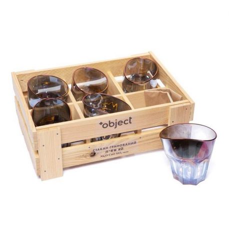 Набор пьяных голографических стаканов для виски Rainbow (6 шт)