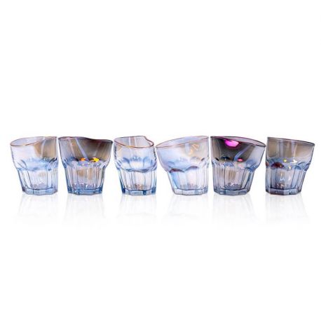 Набор пьяных голографических стаканов для виски Rainbow (6 шт)