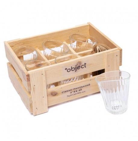 Набор пьяных граненых стаканов (6 шт)