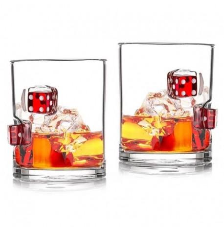 Набор 2-х стаканов для виски с игральными кубиками Fortuna