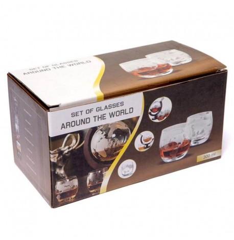 Набор стаканов для виски "Вокруг света" (2 шт)