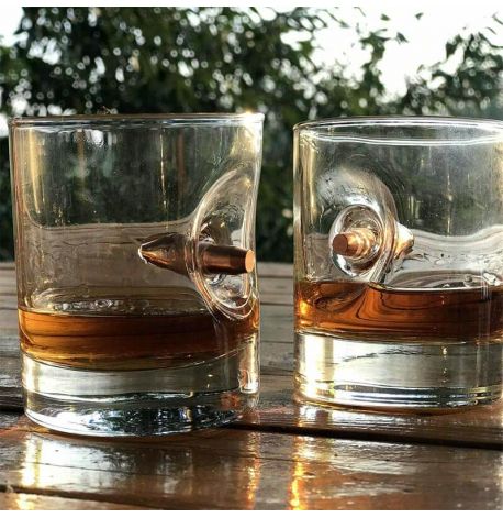 Набор 2-х стаканов для виски с пулей 7.62 мм