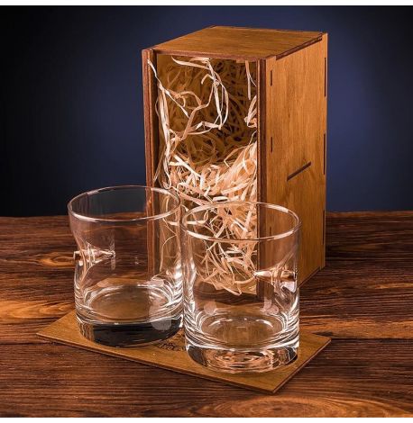 Набор 2-х стаканов для виски с пулей 7.62 мм