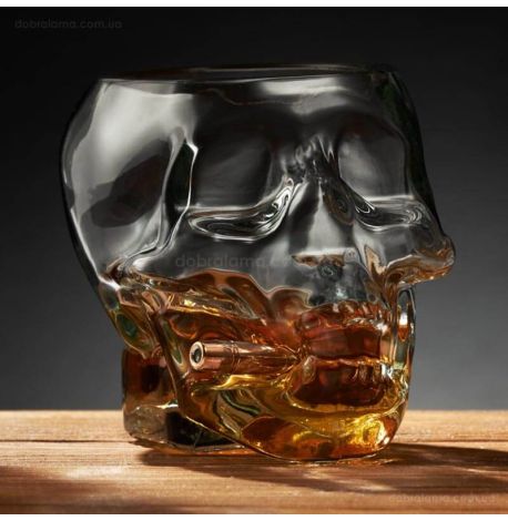 Склянка-череп з кулею 7.62 мм в зубах