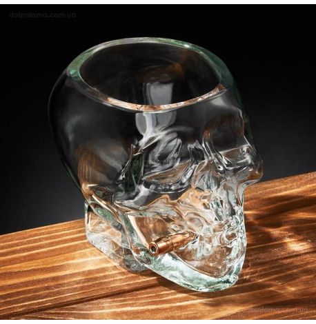 Склянка-череп з кулею 7.62 мм в зубах