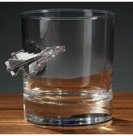 Склянка для віскі з літаком F-16