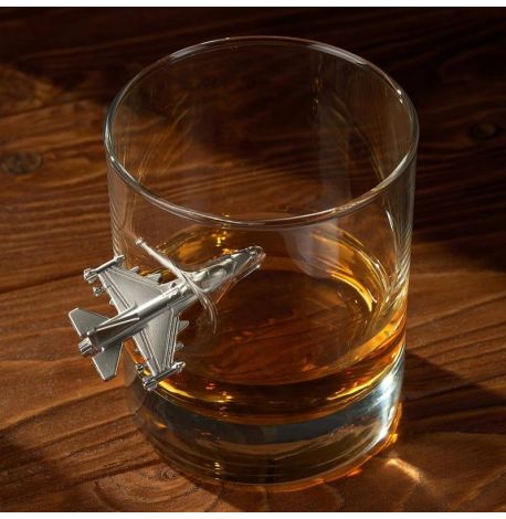 Склянка для віскі з літаком F-16