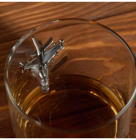 Склянка для віскі з літаком F-16