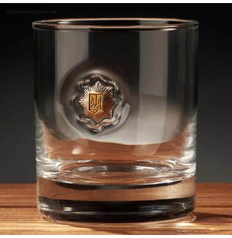 Стакан для виски с эмблемой Национальной полиции Украины