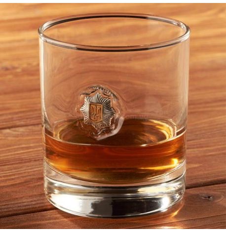 Стакан для виски с эмблемой Национальной полиции Украины